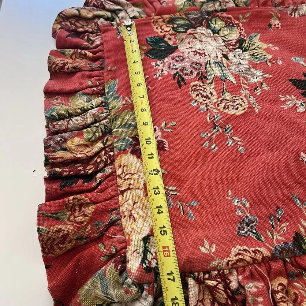 Vintage Ralph Lauren AYLESBURY Euro Shams Cotton Barkcloth ~ Set of 2 16” X 17”